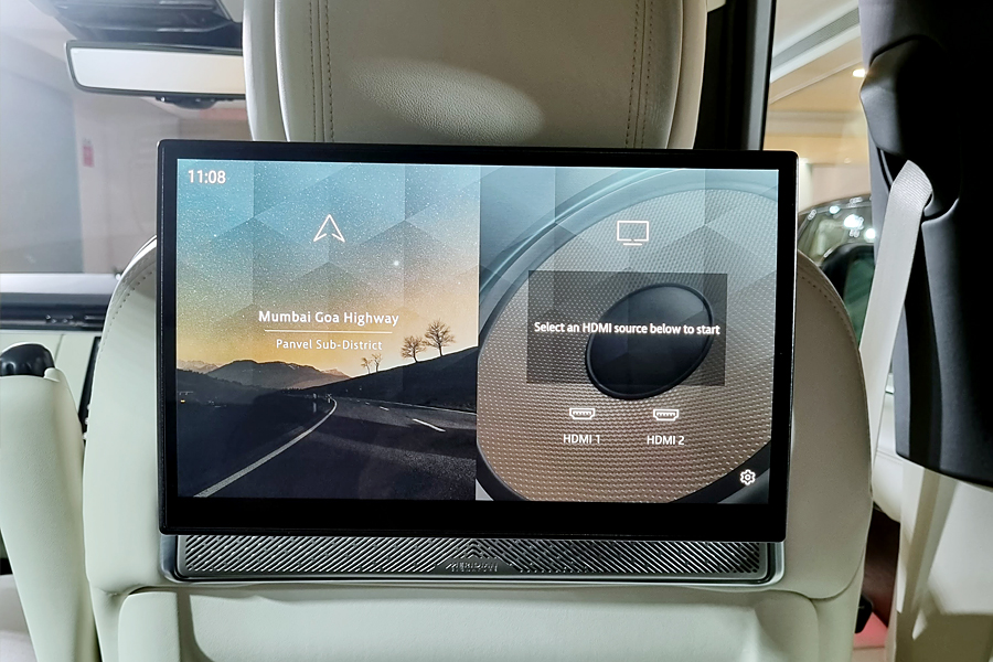 The 13.1-inch touchscreen houses all the critical controls for the car, but it's good to see physical knobs for the airconditioner
