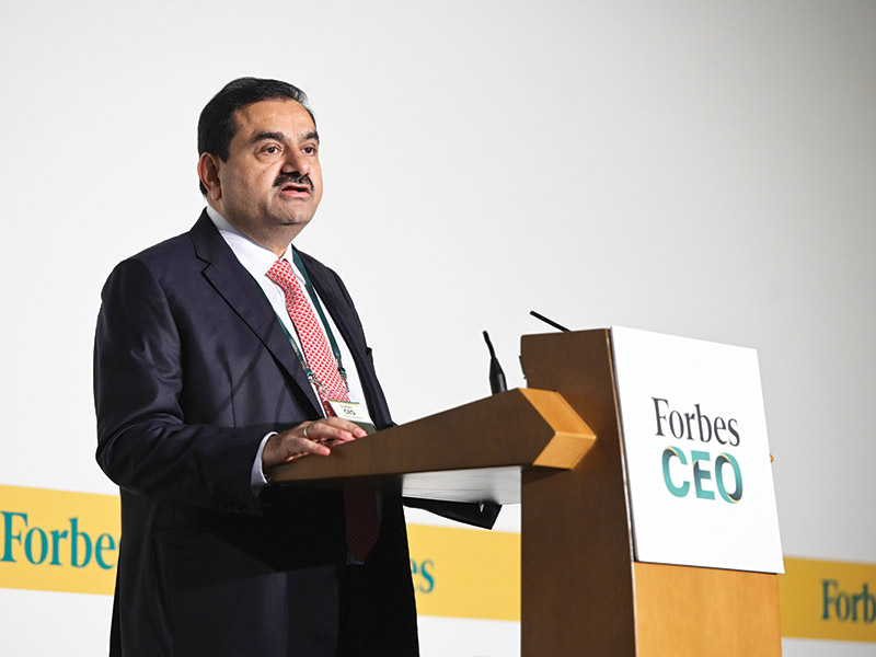 Infrastructure tycoon Gautam Adani, which changed the pecking order at the top for the first time since 2008. After nearly tripling his wealth in 2021, Adani doubled his fortune this year to 0 billion to become the new No 1—and also, for a while, the second richest person on the planet Image: Forbes Asia