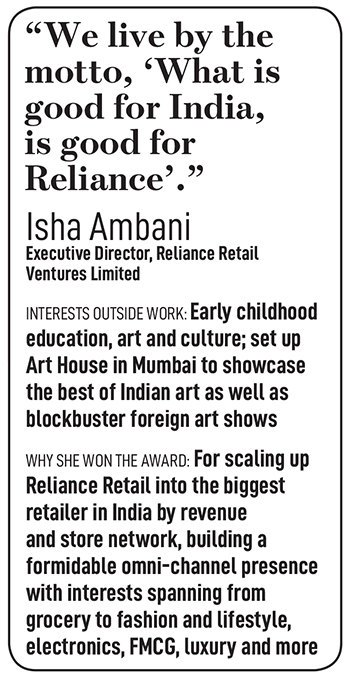 Isha Ambani, Executive Director, Reliance Retail Ventures Limited