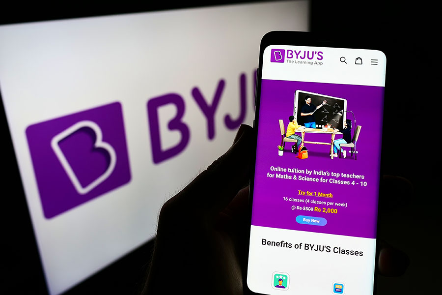 Byju’s, which was last valued at  billion and counts China’s Tencent and US hedge fund Tiger Global among its investors, has been battling multiple issues for a while now
Image: Shutterstock 