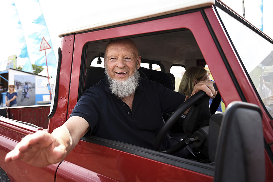 A dairy farmer and co-founder of Glastonbury Fest, Michael Eavis, hosts the festival at his Worthy Farm in Somerset on June 27, 2015.