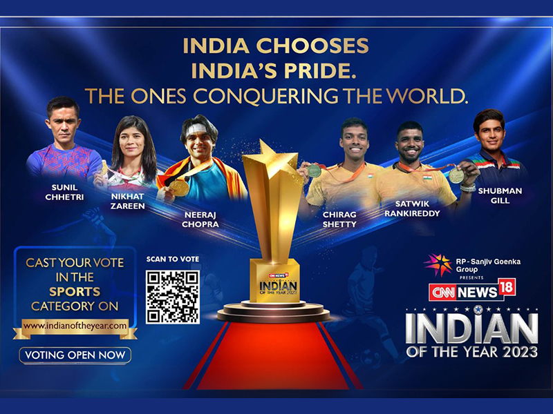 Vote for your favourite sportsperson at 'CNN-News18 Indian of the Year 2023'