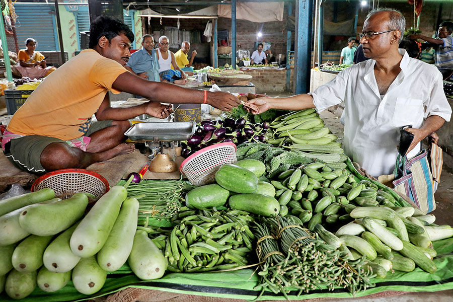 The wholesale price index (WPI) remained in the negative zone for the fifth consecutive month.
Image: Rupak De Chowdhuri / Reuters