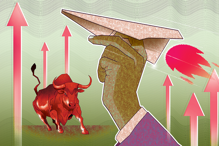 Indian secondary market seems poised to continue its stellar run on account of political stability and several favourable macroeconomic indicators. The impact of this shall be felt in the primary market too.
Illustration: Chaitanya Dinesh Surpur