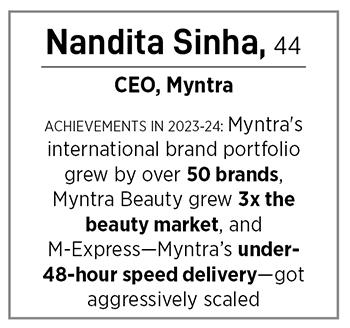 
 Myntra CEO Nandita Sinha
Image: Mexy Xavier
Wardrobe: Mango, Myntra; Stylist: Karishma Chouksey